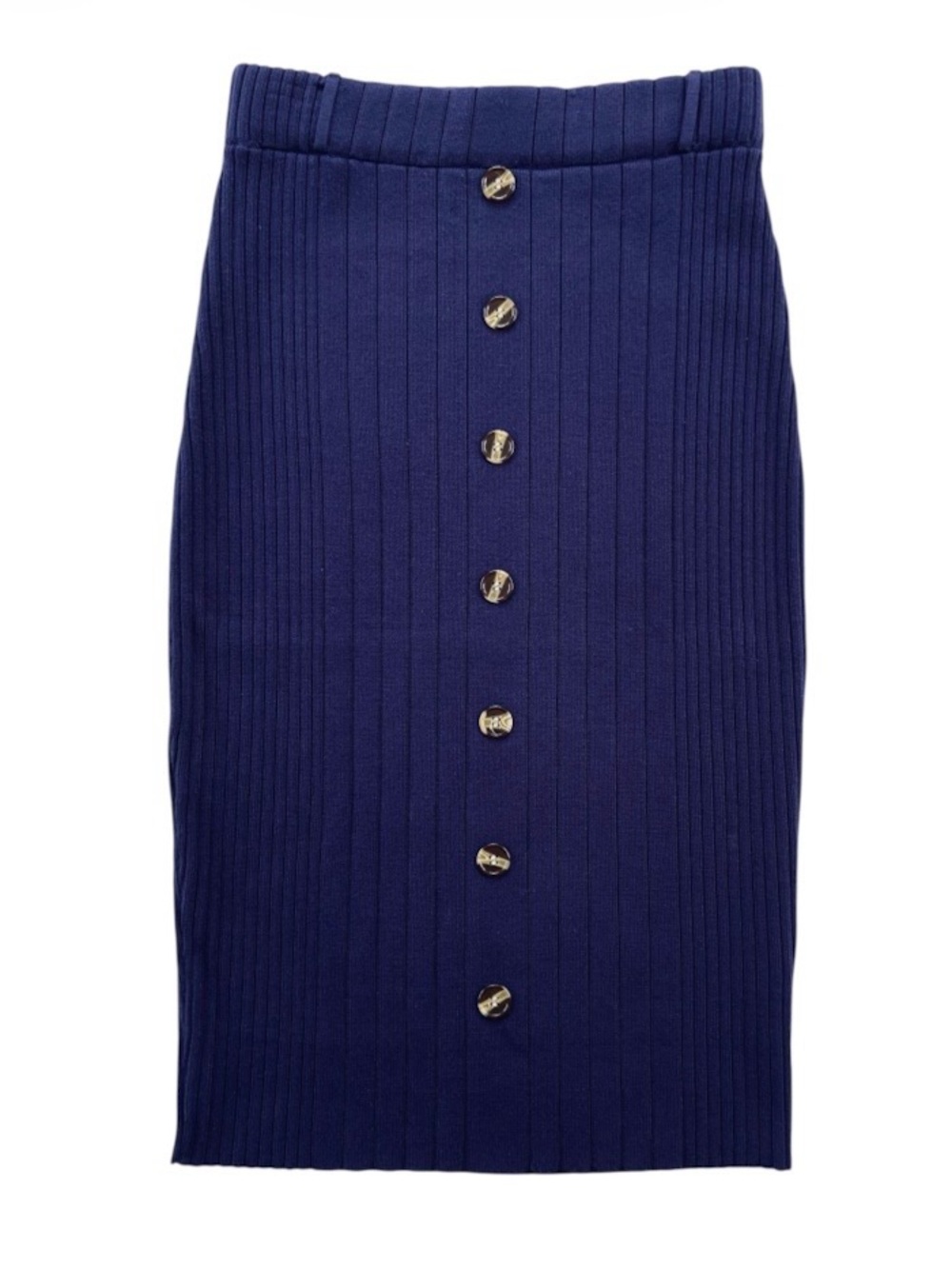 Grace Karin Ribbed Knit Midi Skirt Size S Purple High Waist Downtown Girl